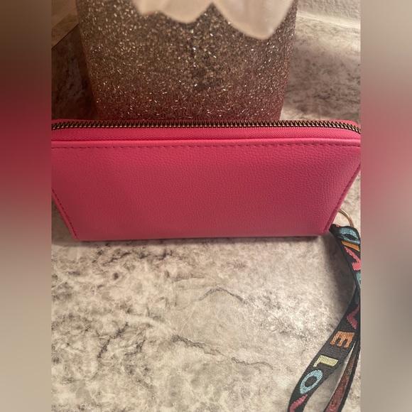 Pink Love Vegan Leather Wristlet - Picture 2 of 6